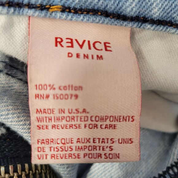 Revice Denim Two Toned High Rise Skinny Jeans Wrap Around Zipper Size 25 Sexy! - Picture 9 of 11